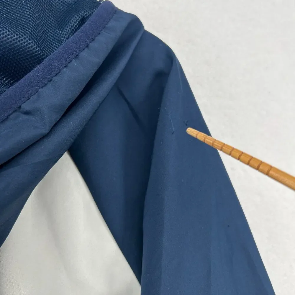 ADIDAS Jacket Mens S BB Packable Wind Colorblock Hoodie Basketball Blue Green